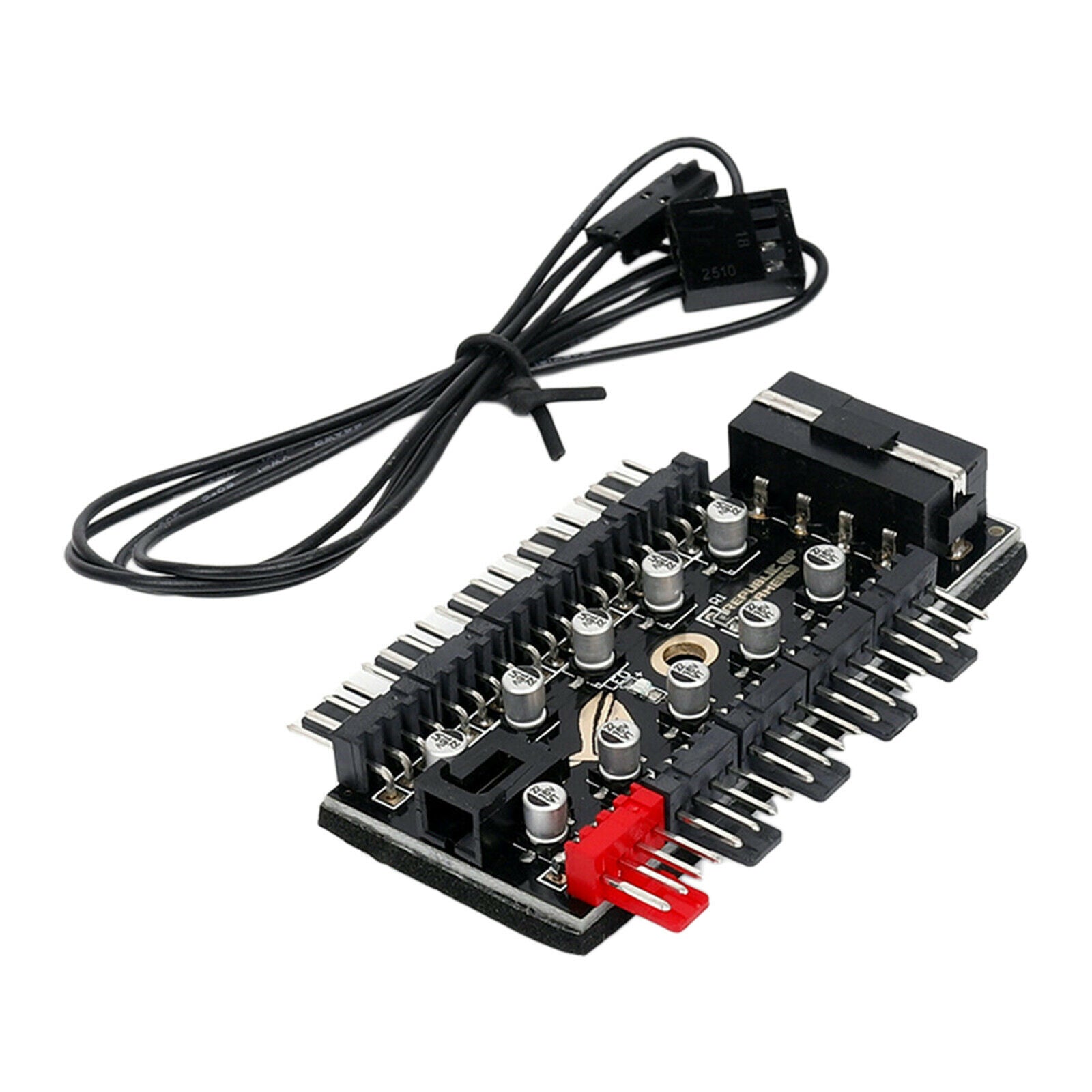 1 to 10 pin Cooler Fan HUB Extension Socket PC Speed Controller 4D interface