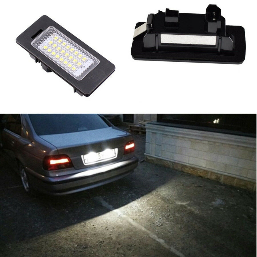 Durable License Plate Lights  Assembly 24-SMD Error Free LED Lamp Set for BMW