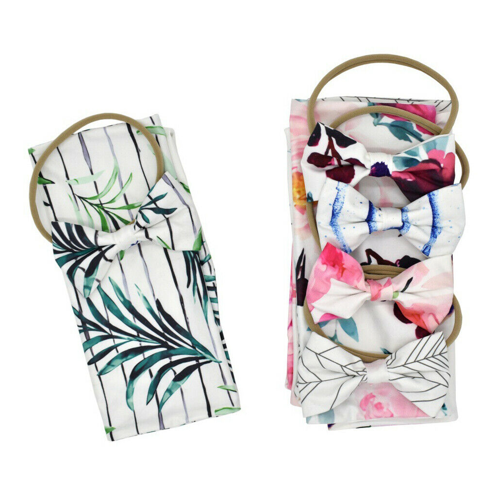 Newborn Infant Baby Swaddle Wrap Sleeping Bag with Hairband Set Purple
