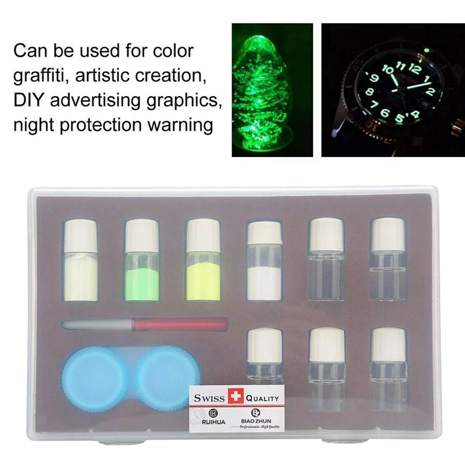 Luminous Fluorescent Powder Kit Watch Repair Accessories for Watchmaker