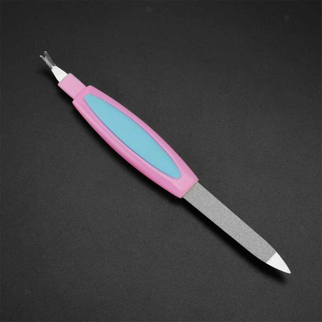 Dual Head Nail Buffer Cuticle pusher For Smooth Nails Professional Manicure