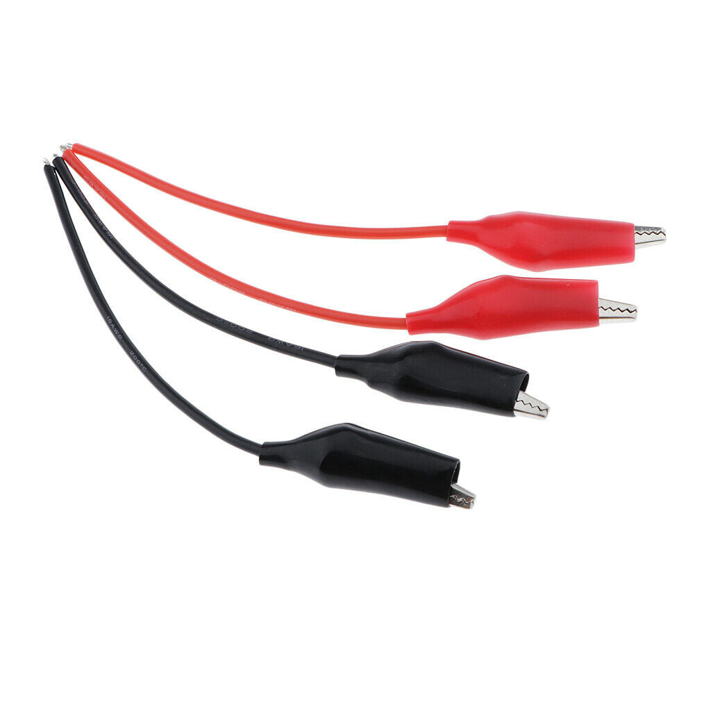 Set of 4 Tinned Tail Clamp Clip Wire Connective Silicone 12cm Dual Color Kit
