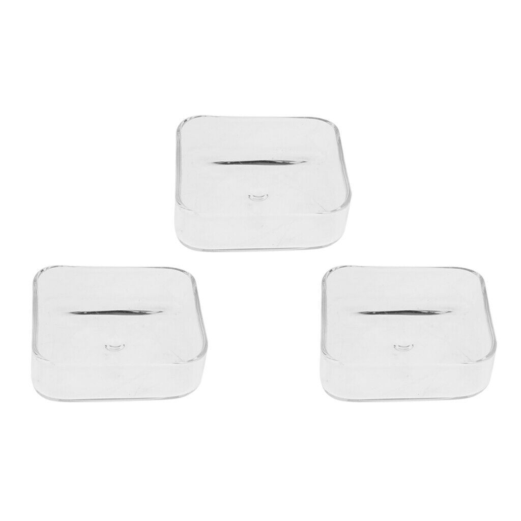 3 Pcs Aquarium Fish Tank Shrimp Feeding Food Dish Feeder Container Square