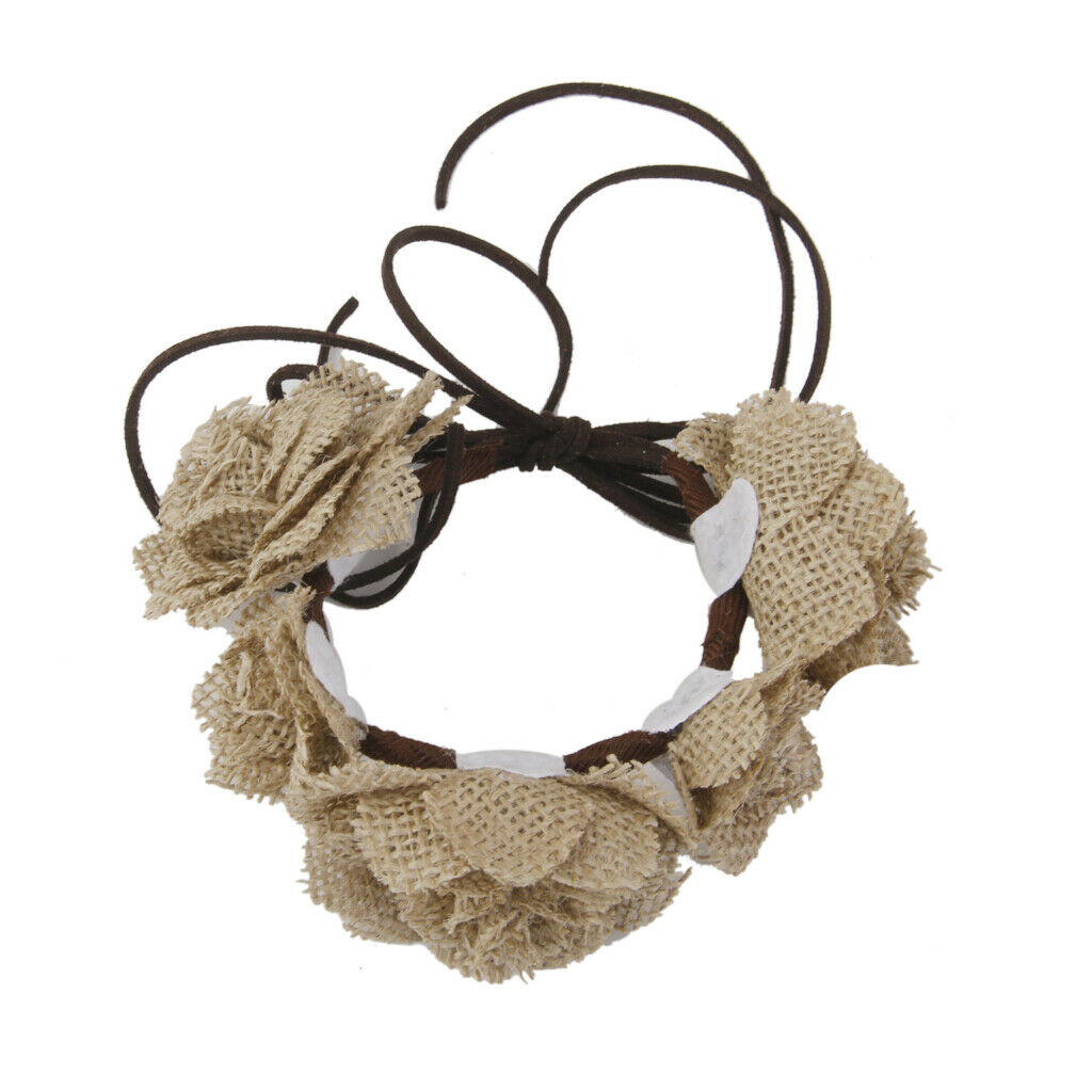 Wrist Corsage Bracelet Burlap Rose Flower Rustic Wedding Party Bridal