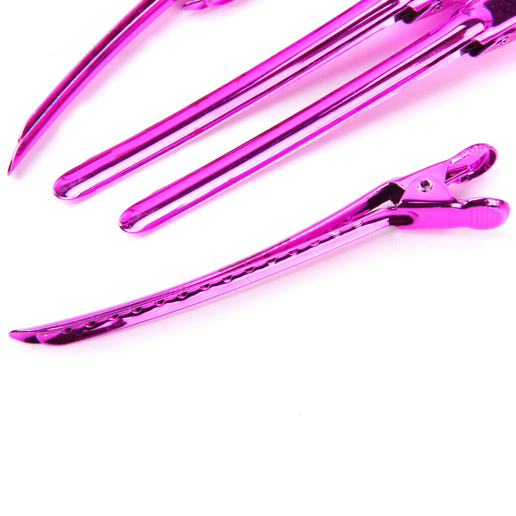 12 IRON METAL Barber Cut Alligator Barrettes Clamp Barrettes