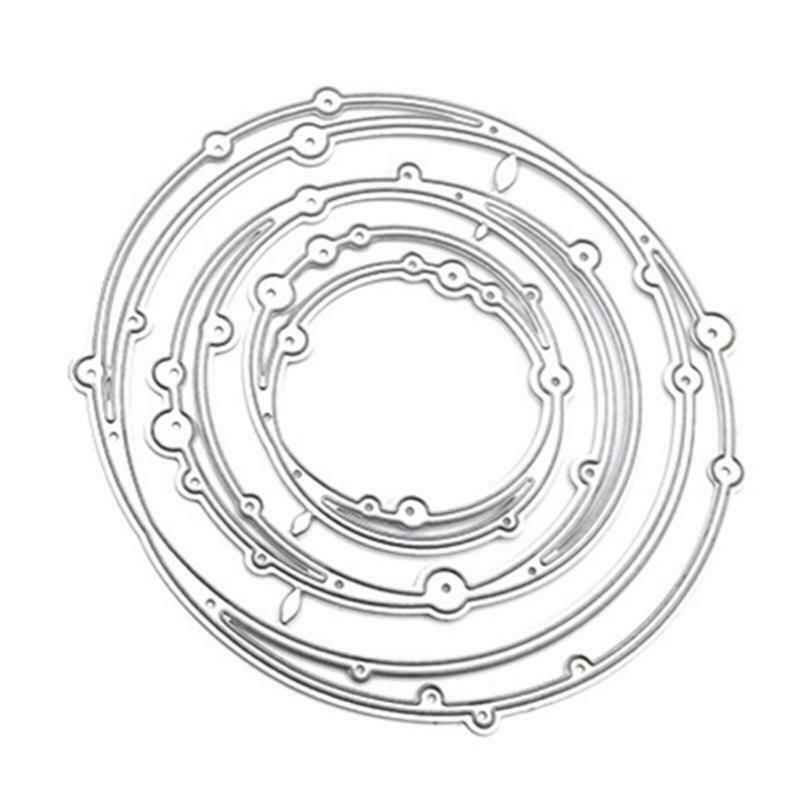 Round Frame Cutting Dies Irregular Shape Metal Circle Dots Cutting Die Stencil