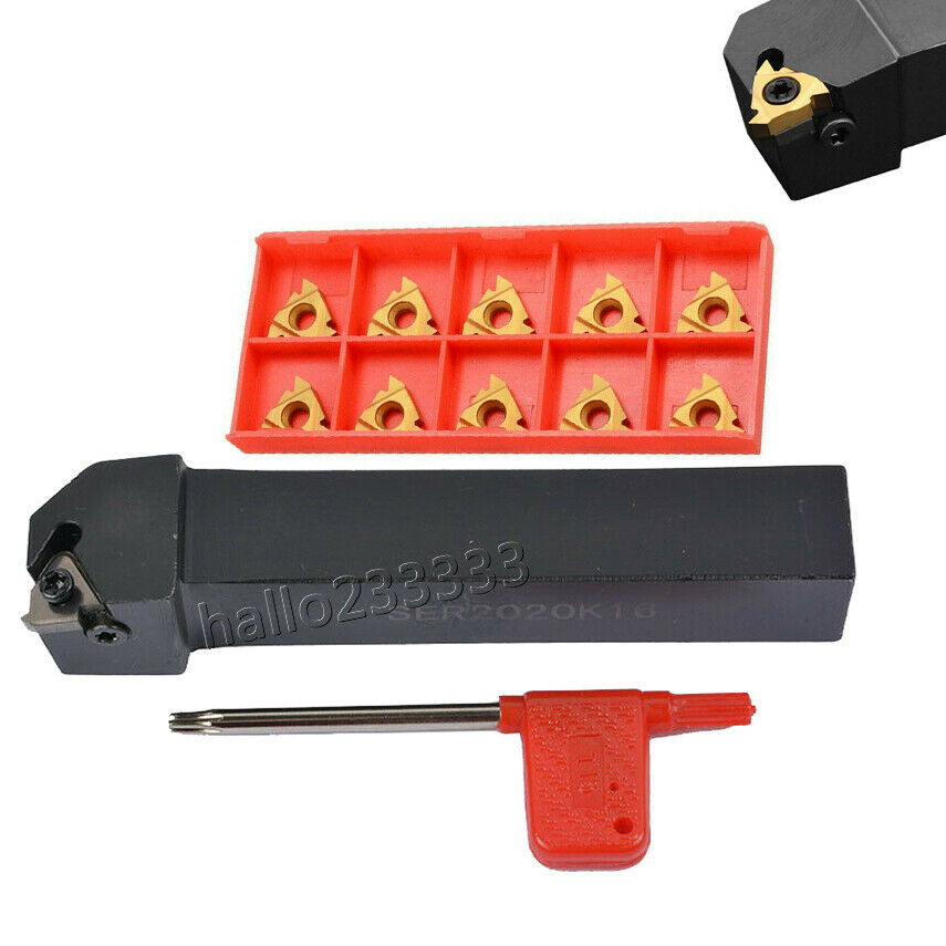 SER2020K16 Threading Lathe Turning Tool Holder+16ER AG60 BP010 Threading insert