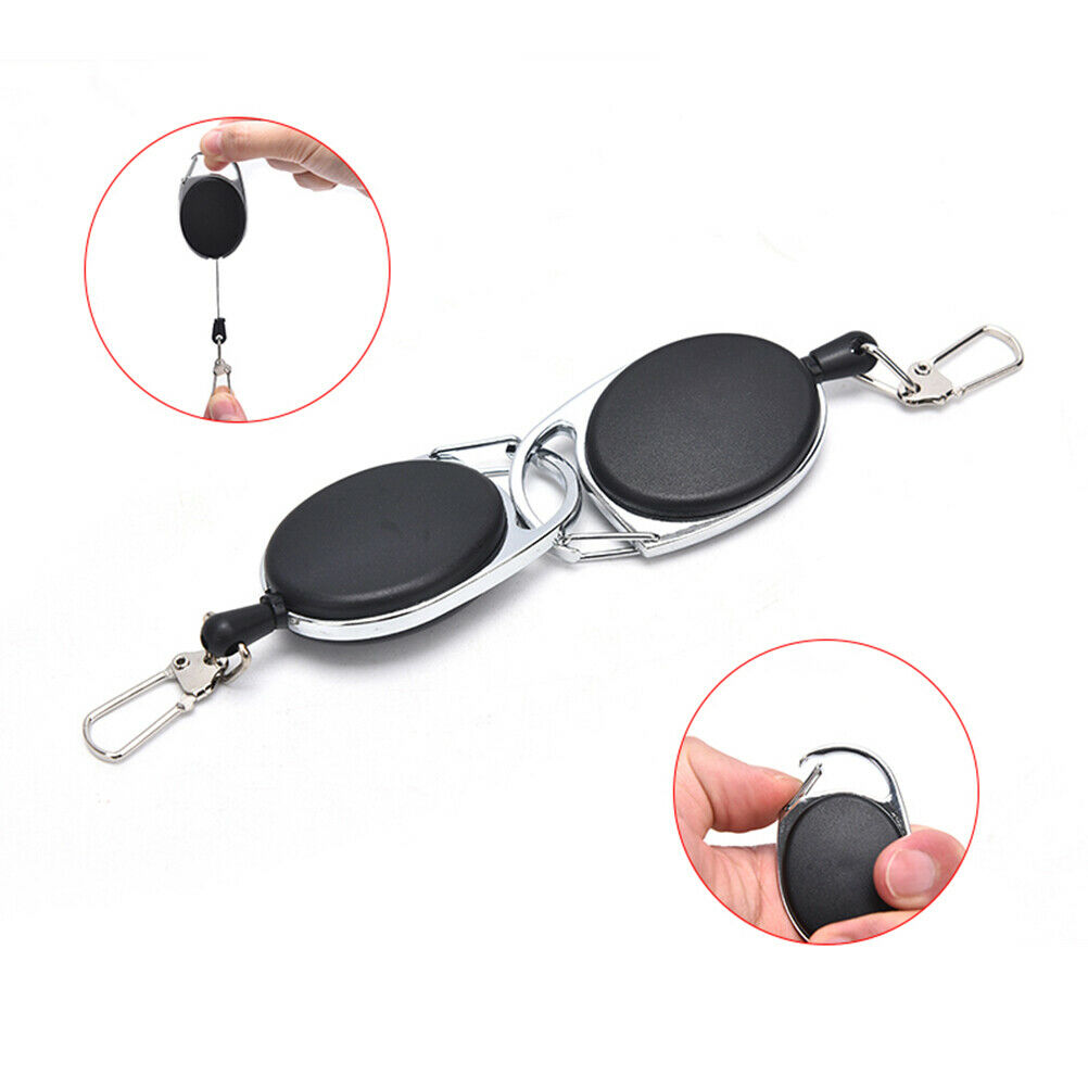 Retractable Keyring Extendable Anti Lost ID Card Holder Key Ch Kt