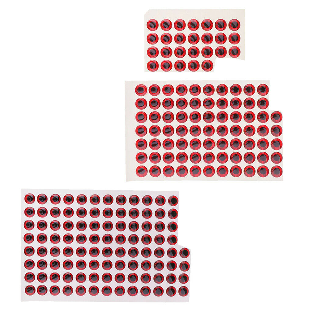 200 Pcs Waterproof DIY Fishing Lure Eyes Self Adhesive Fly Tying