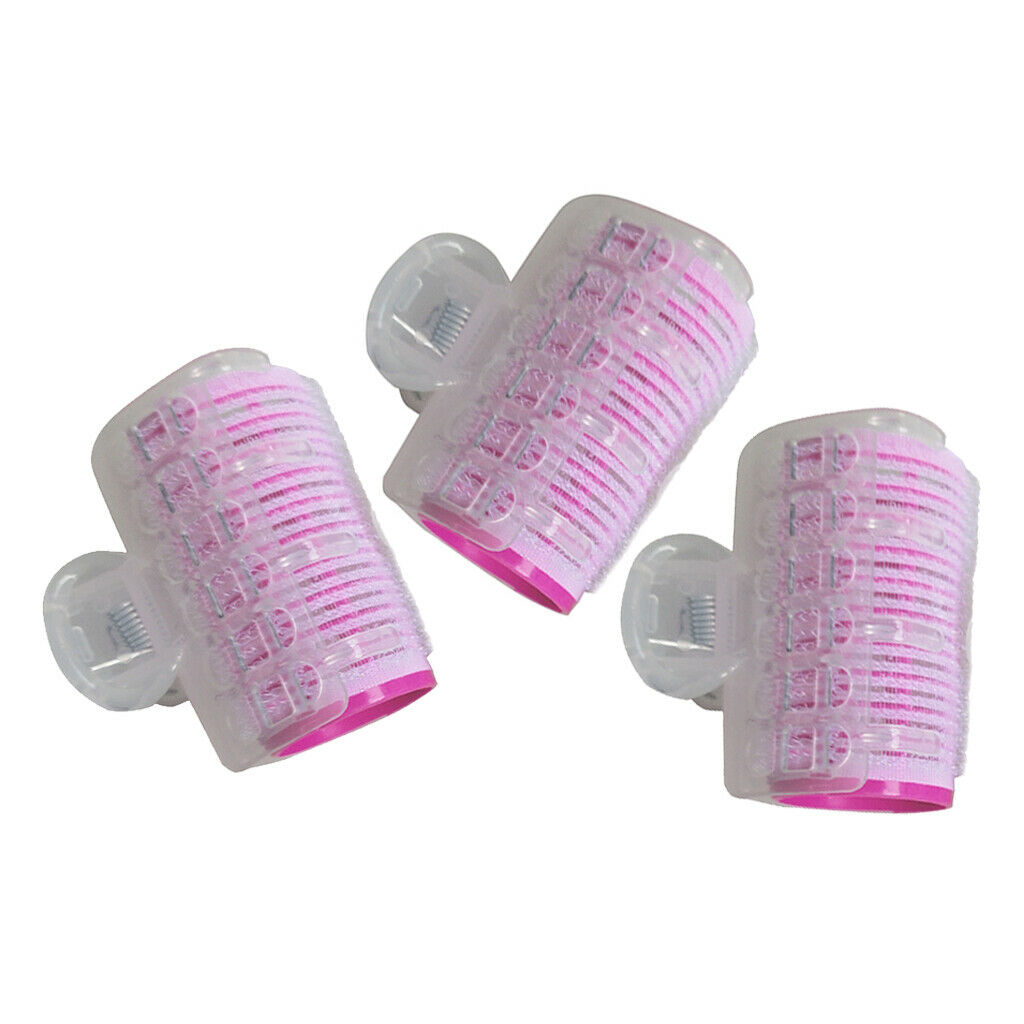 Magic Rollers Cling Stick Hair Curler Curls Wave Styling Salon Tool Pink