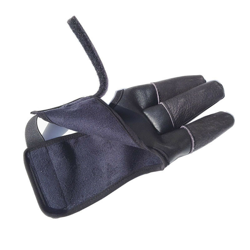1pc Archery Glove Finger Guard Protector Gear 3 Fingers Right Left Hand Leather