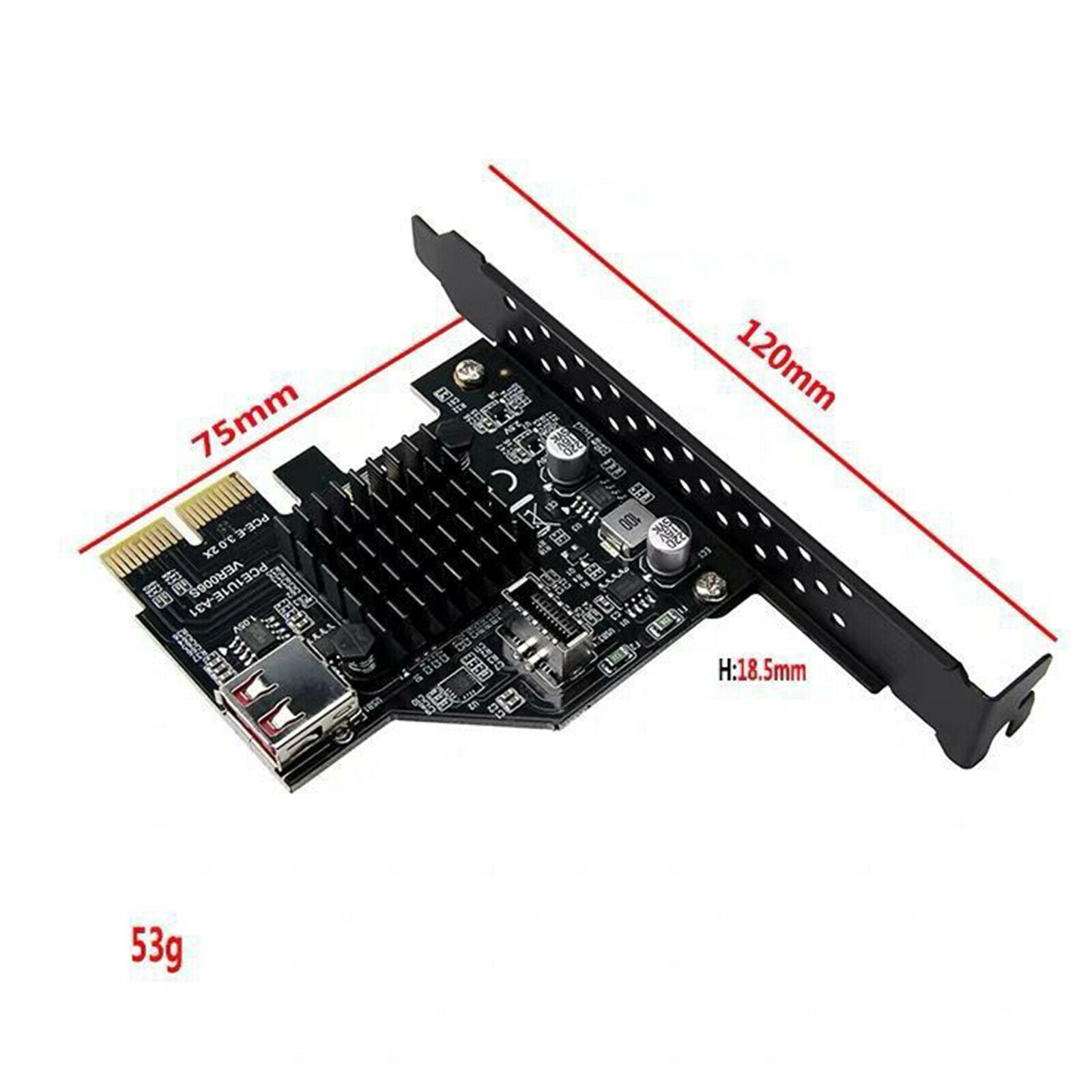 USB3.1 Gen2 Internal Type-E Expansion Card 10 Gbit/s USB 2.0 for Desktop PCs