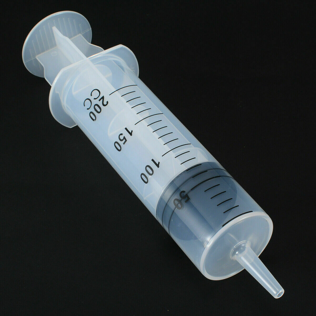 200ml Large Clear Plastic Syringe Measuring Nutrient Reusable Lab Kitchen Kit