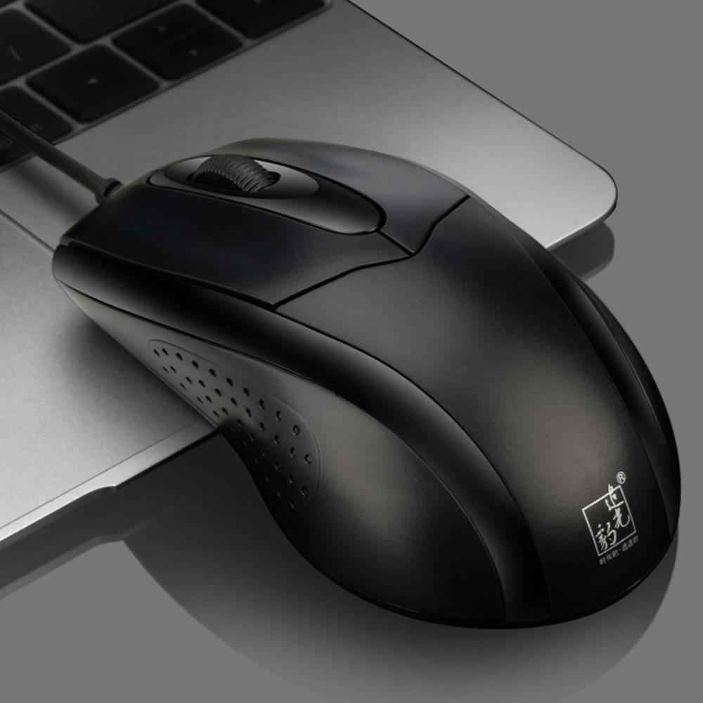 UK Black Ergonomic USB Wired Mice Scroll Wheel Optical Mouse For PC Laptop New!