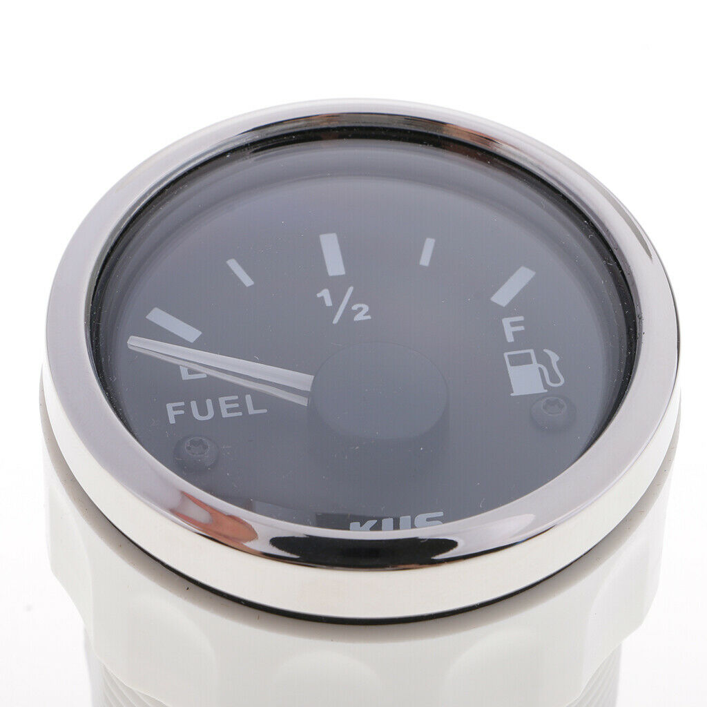 Adjustable Fuel Level Sender Sending Unit + 2inch Black Fuel Level Gauge Meter