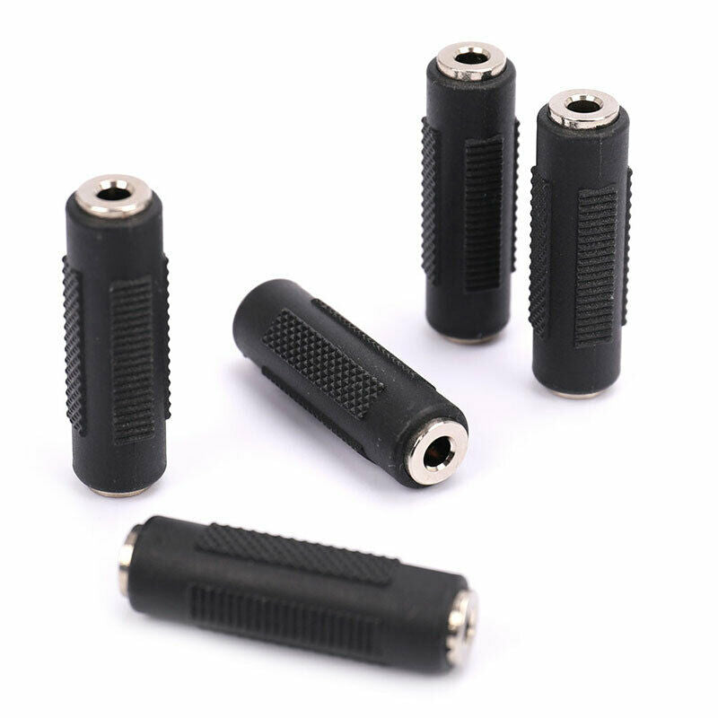 nickel Plated 3.5 mm Female to 3.5mm Female Jack Stereo Adapter Connect.l8