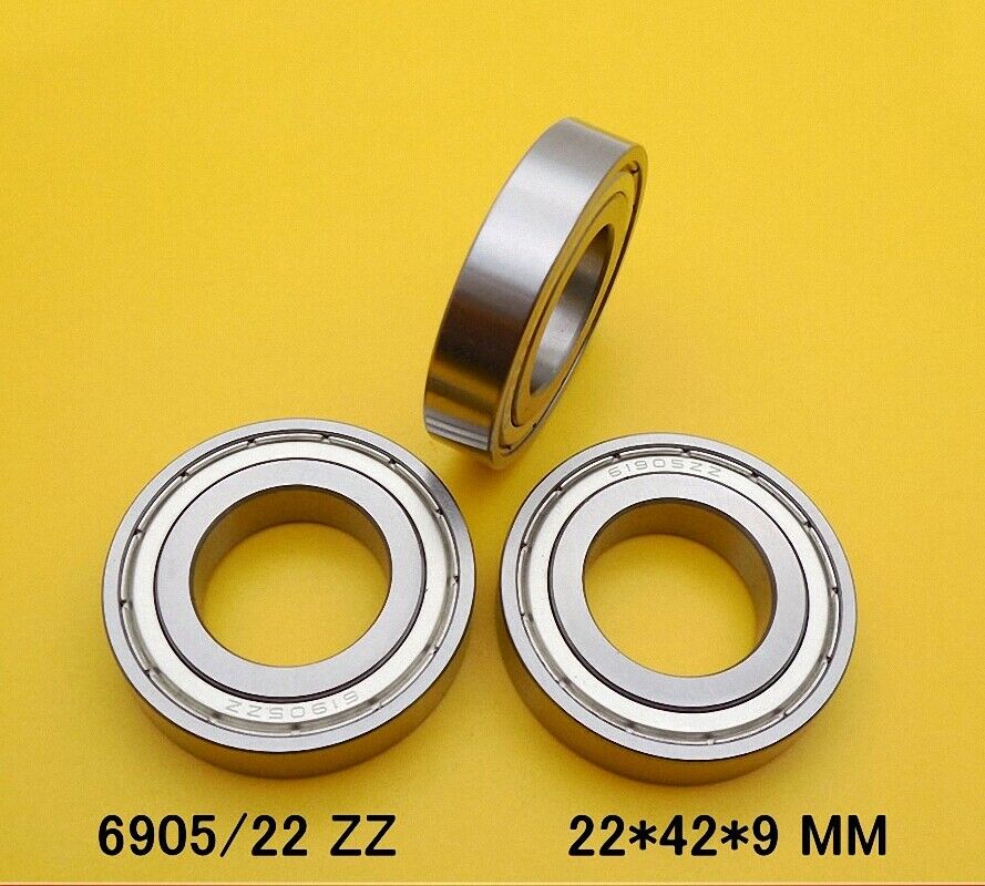 3pcs Non Standard Sealed Metal Ball Bearing 6905/22ZZ 22 x 42 x 9mm [M_M_S]