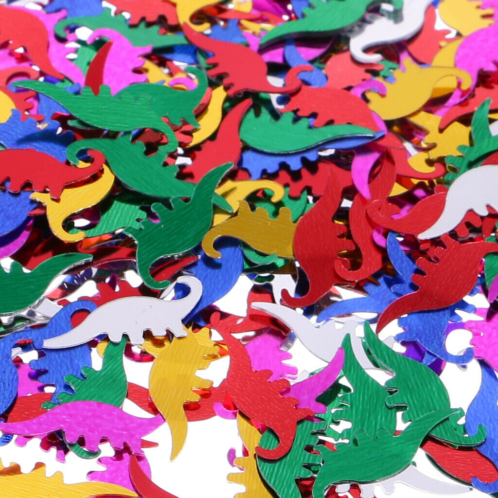 Funny Colorful Dinosaur Table Confetti Birthday Party Table Decorating Kit