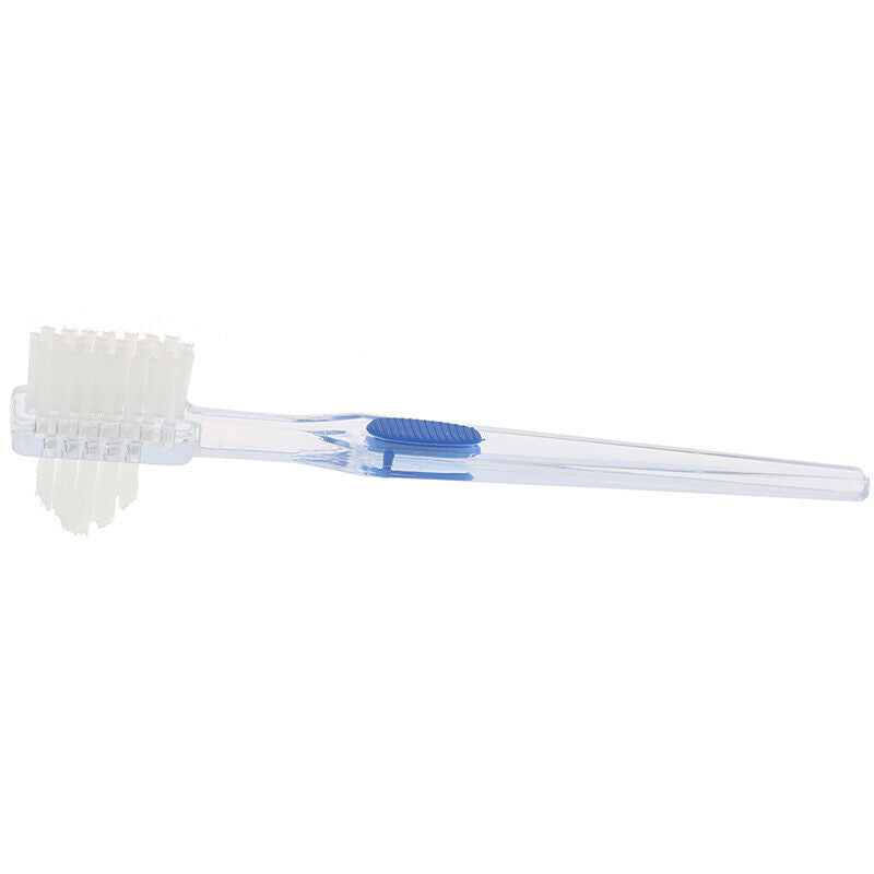 Double Sided Denture Brush Ultra Soft Bristle Head False Teeth Toothbrush Ora SJ