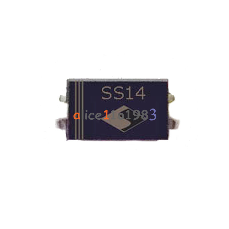 100PCS 1N5819 SS14 40V 1A Schottky Rectifier Diode SMA DO214AC SMD