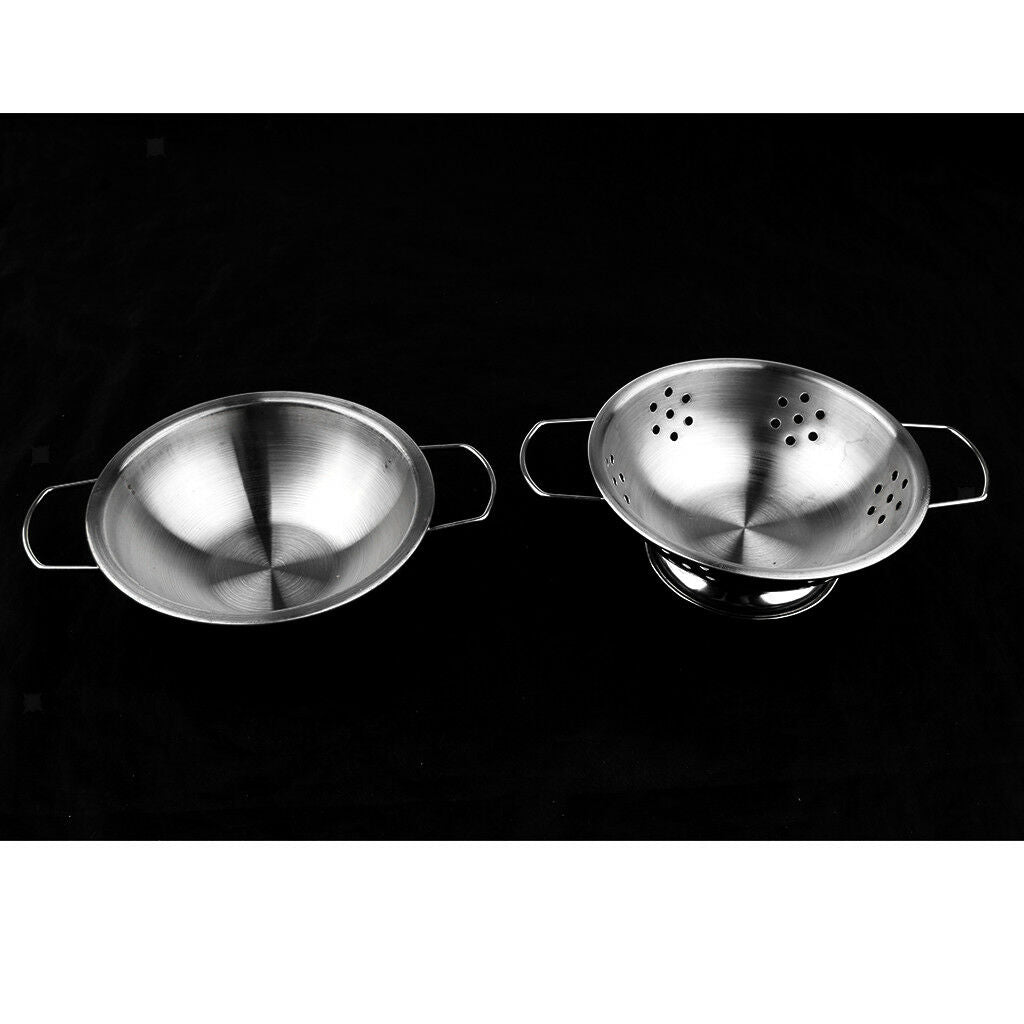 Kids Kitchen Cookware Set C - 12 Stainless Steel Cooking Tools for Role Play