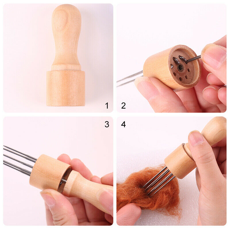 Felting Needles Wool Felt Tools with Eight Needles Tool Craft Solid finge.l8