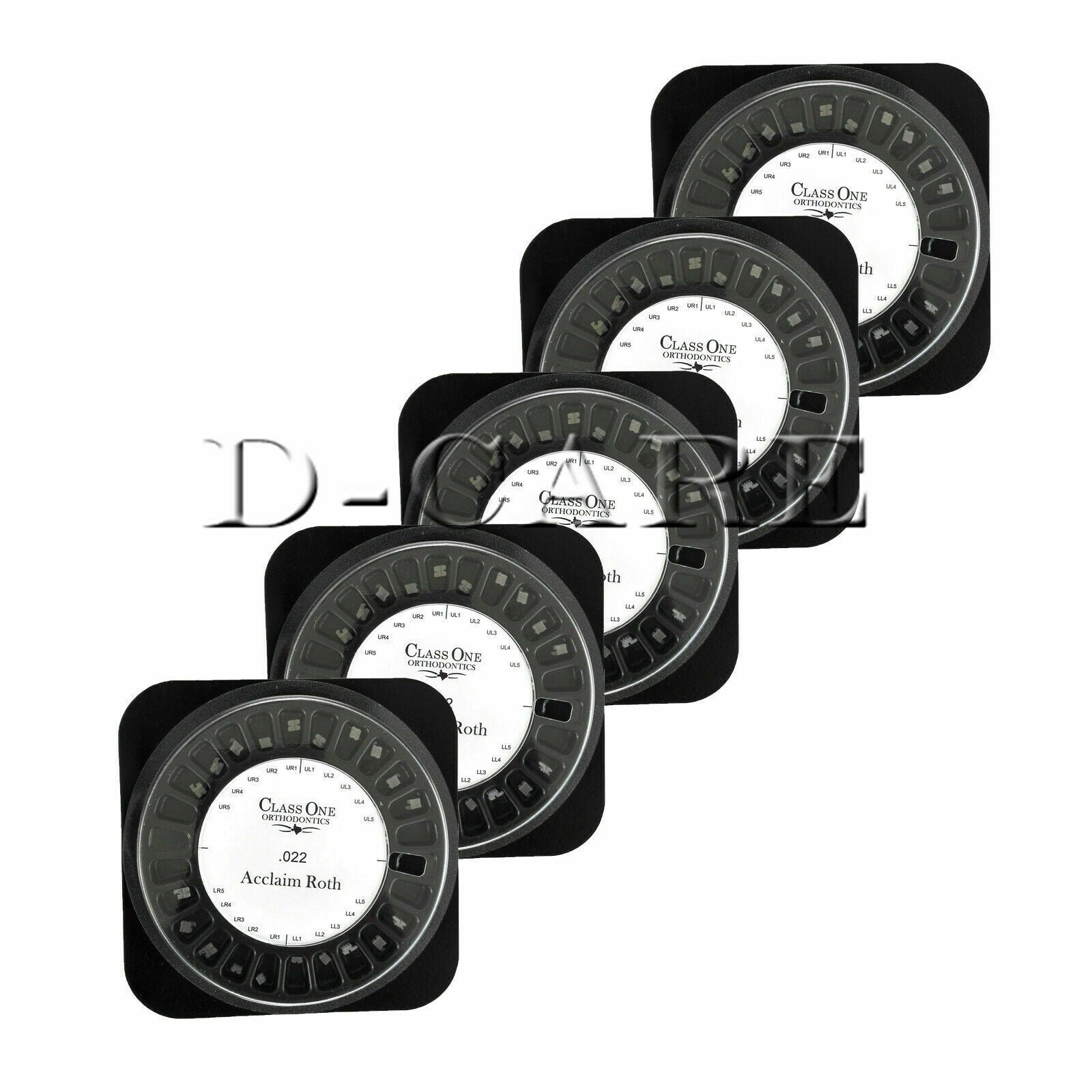 10 x Dental Orthodontic Class One Ceramic Bracket Braces Roth 022 Slot 345 hooks