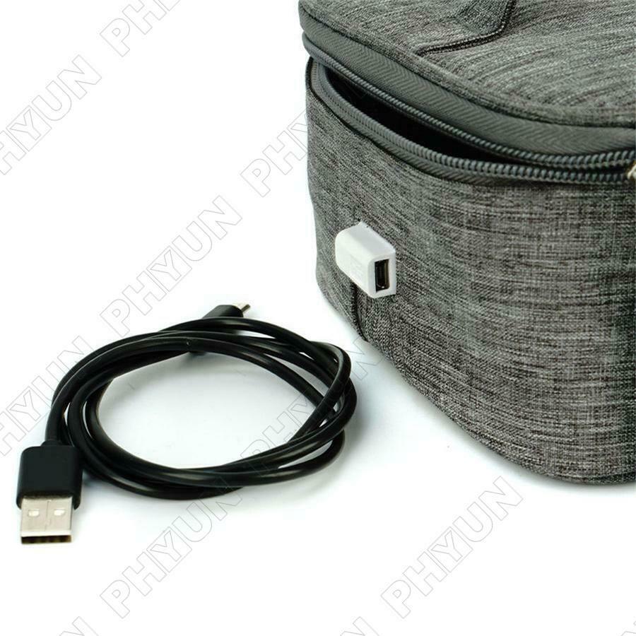 1x USB Heating Lunch Box Portable Outdoor Office Picnic Food Storage Heating Bag