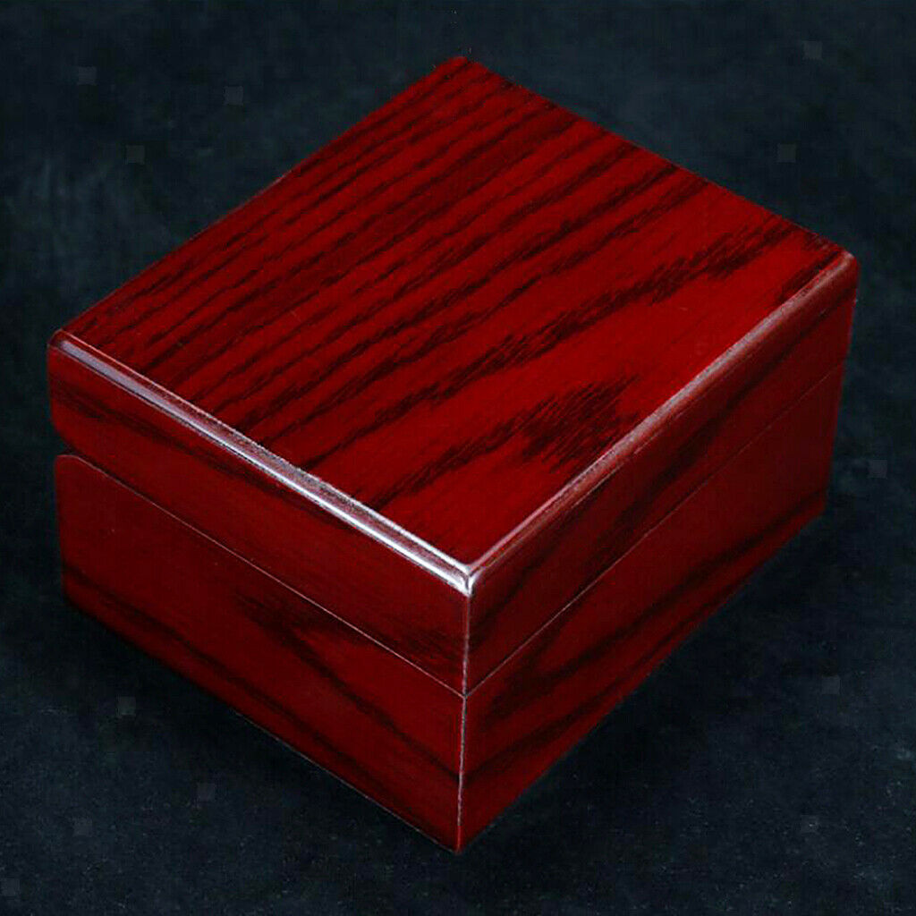 Wood Watch Bracelet Case Jewelry Storage Box with Cushion Wristwatch Display