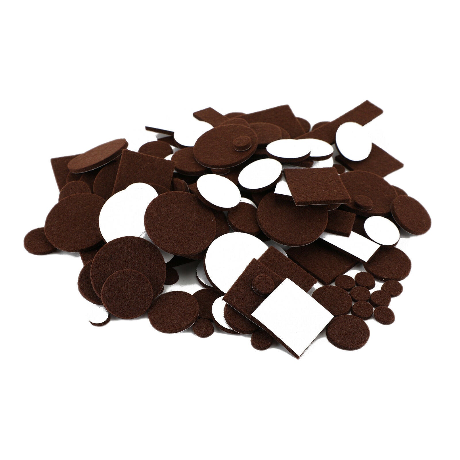 106Pcs Furniture Pads Chair Leg Floor Protectors Felt Pads Hardwood Floors Brown