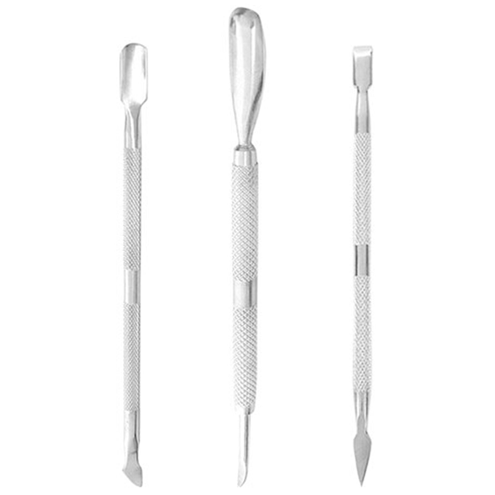 3Pcs Cuticle Tools Spoon Pusher Remover Manicure Pedicure Set