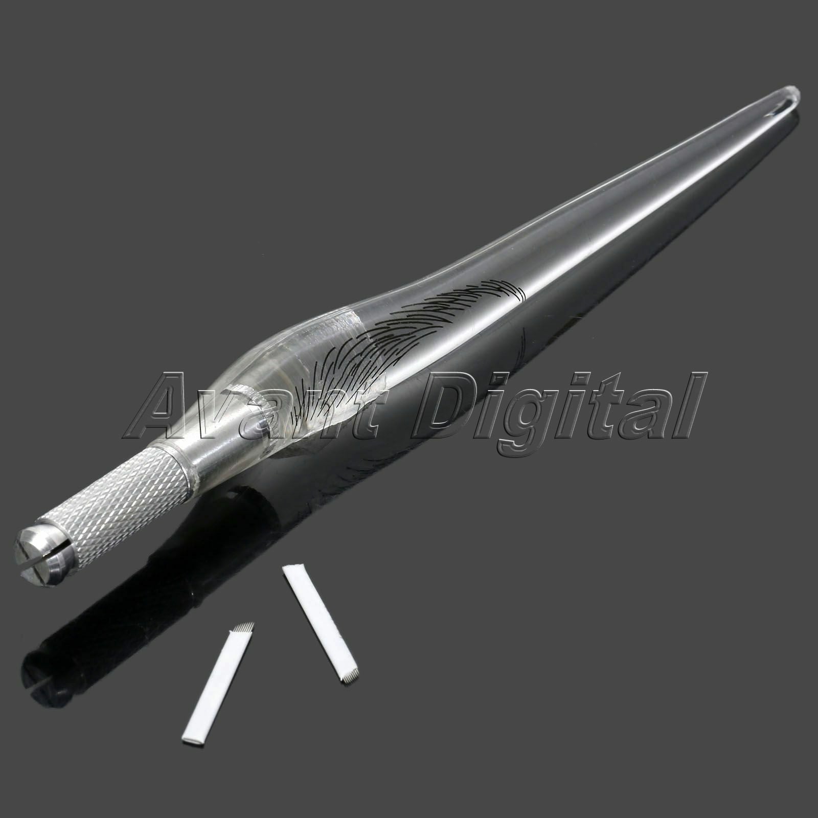 50X Permanent makeup 9 Curved Blade Needle for Eyebrow lip and Gift Tattoo pen