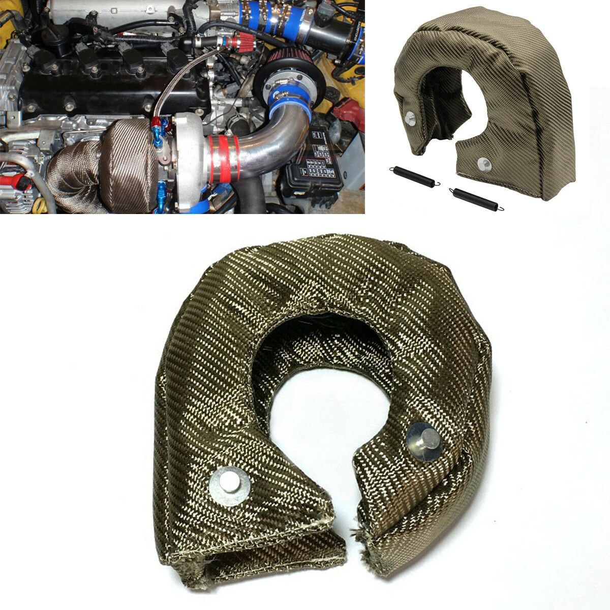 New T3 Titanium Turbo Blanket Heat Shield Cover Barrier Turbo charger Cover Wrap