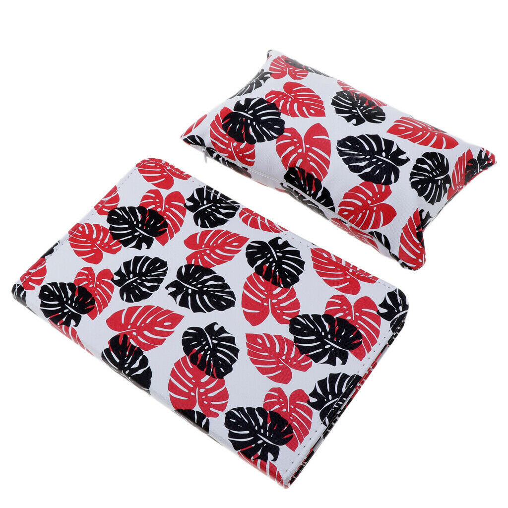 Nail Art Hand Pillow Pad Washable Foldable Arm Rest Cushion Manicure Holder Red