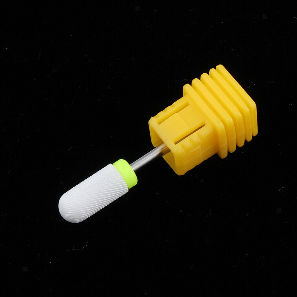 Nails Polishing Cuticle Removal Nail Art Drill Bit Yellow-Ultra Fine Ridges