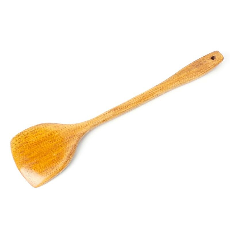 Wooden Cooking Shovel Spatula Turner Kitchen Cooking Tool Long Handle NEW