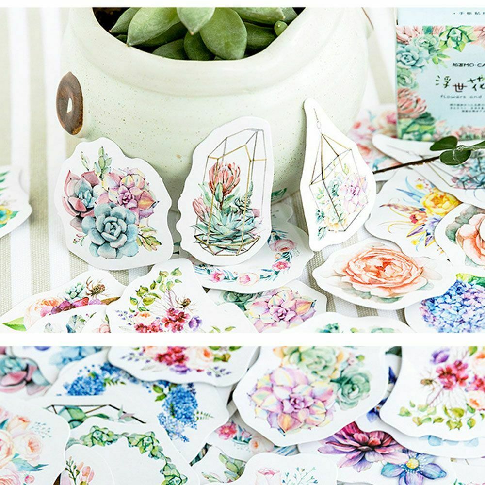 Types Stationery Supplies Diary Stickers Scrapbook Stickers Flower Material
