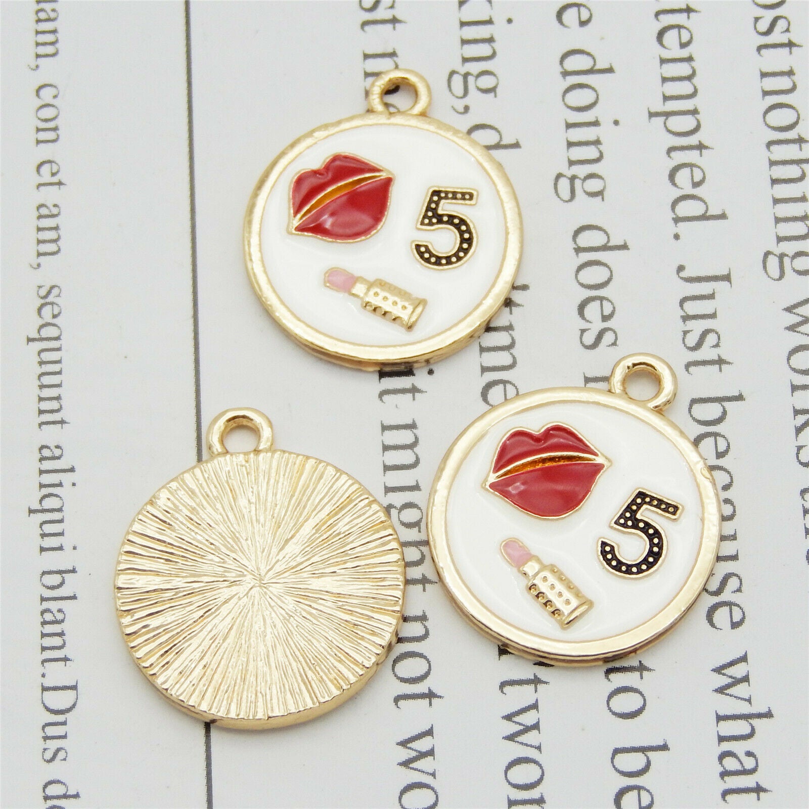 12 pcs Dressup Tag Alloy Charm Enamel Bracelet Earring Pendant Findings 21*18mm
