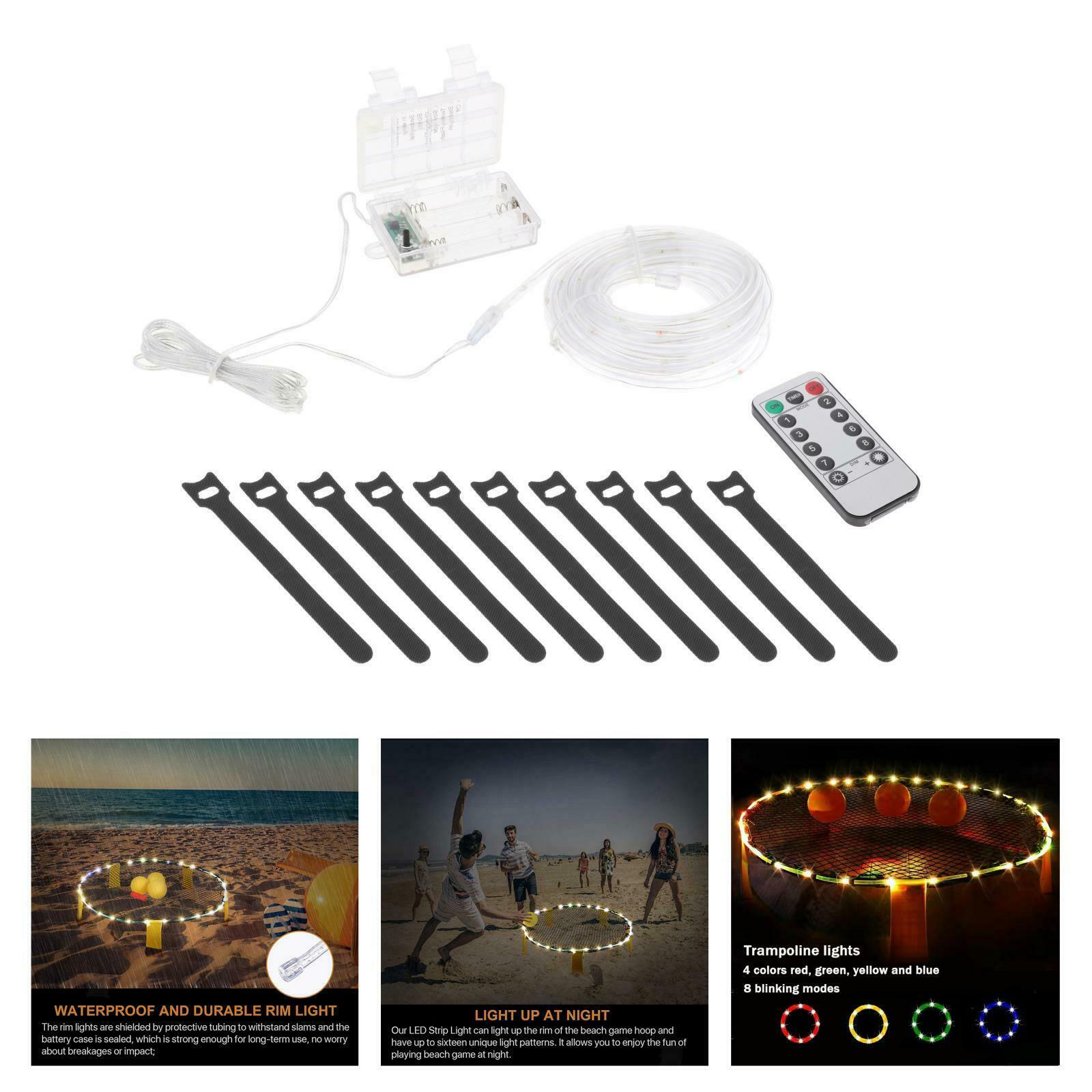 LED Trampoline Lights Remote Control Rope Lights 8 Modes Outdoor LED Light