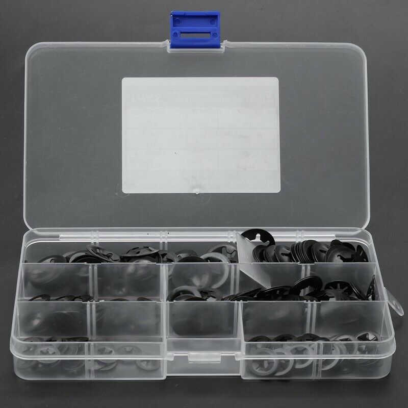 280pcs Tooth Starlock Push On Locking Washers Speed Clips Fasteners AssortmentC8