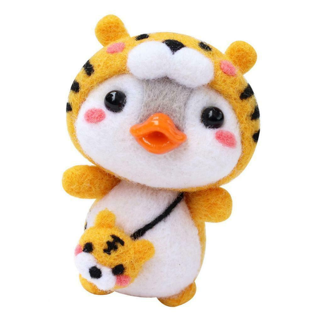 Animal Needle Felting Kit For Beginner with Basic Tools penguin tiger