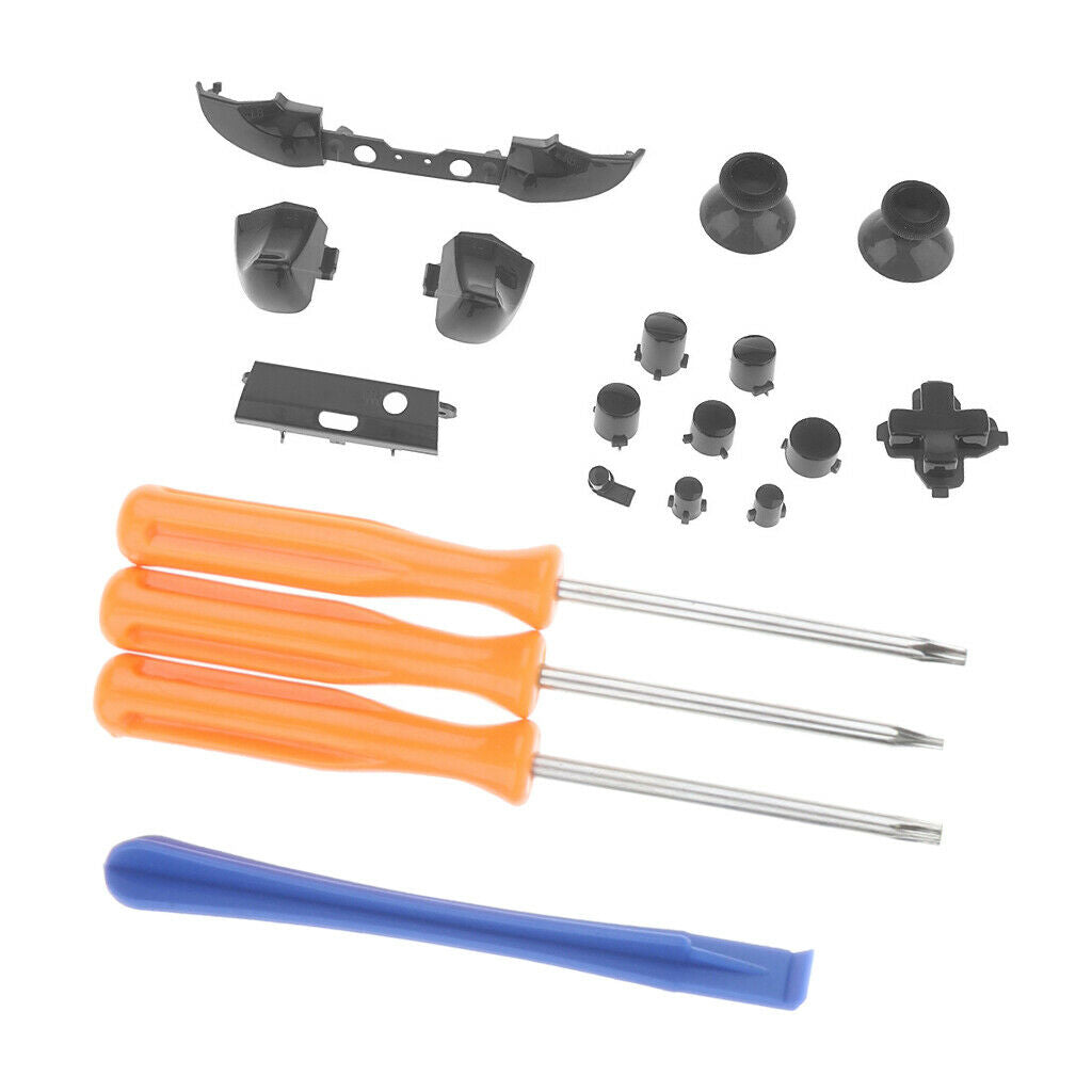 Plastic Thumbsticks Bullet ABXY Mod Buttons with Screwdriver Kit for Microsoft