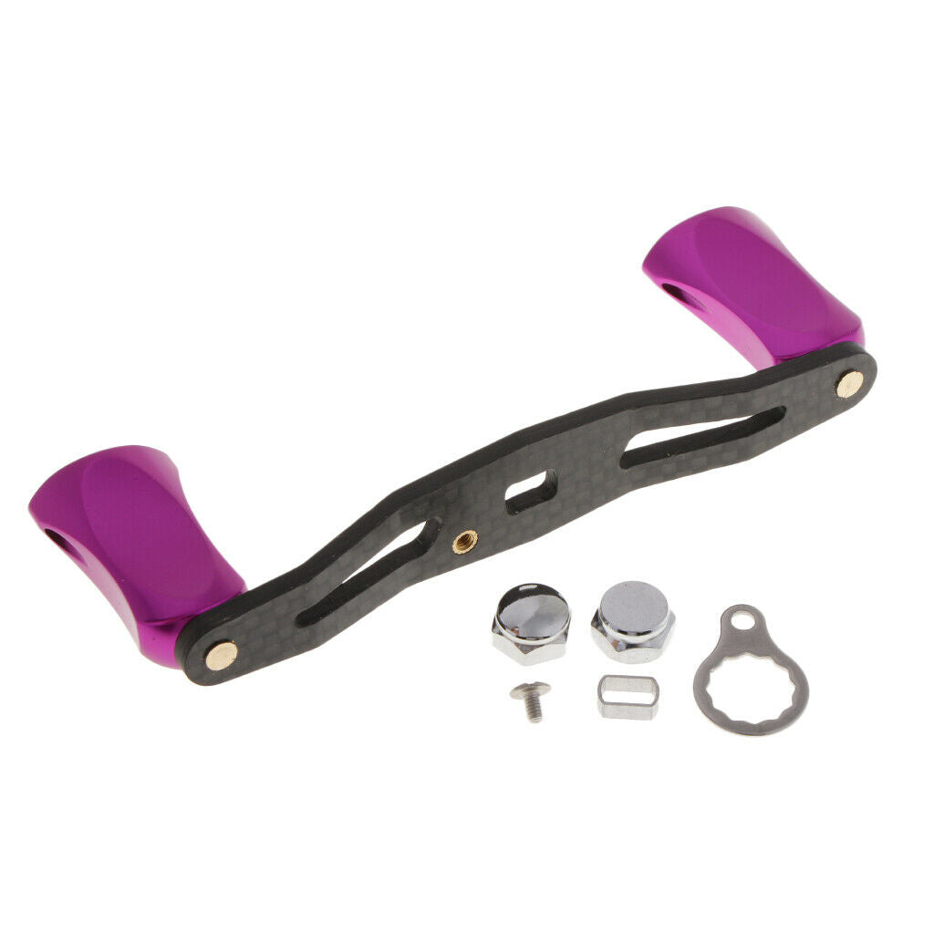 Carbon Fiber Fishing Reel Handle Aluminium Alloy Knob for Baitcasting Purple