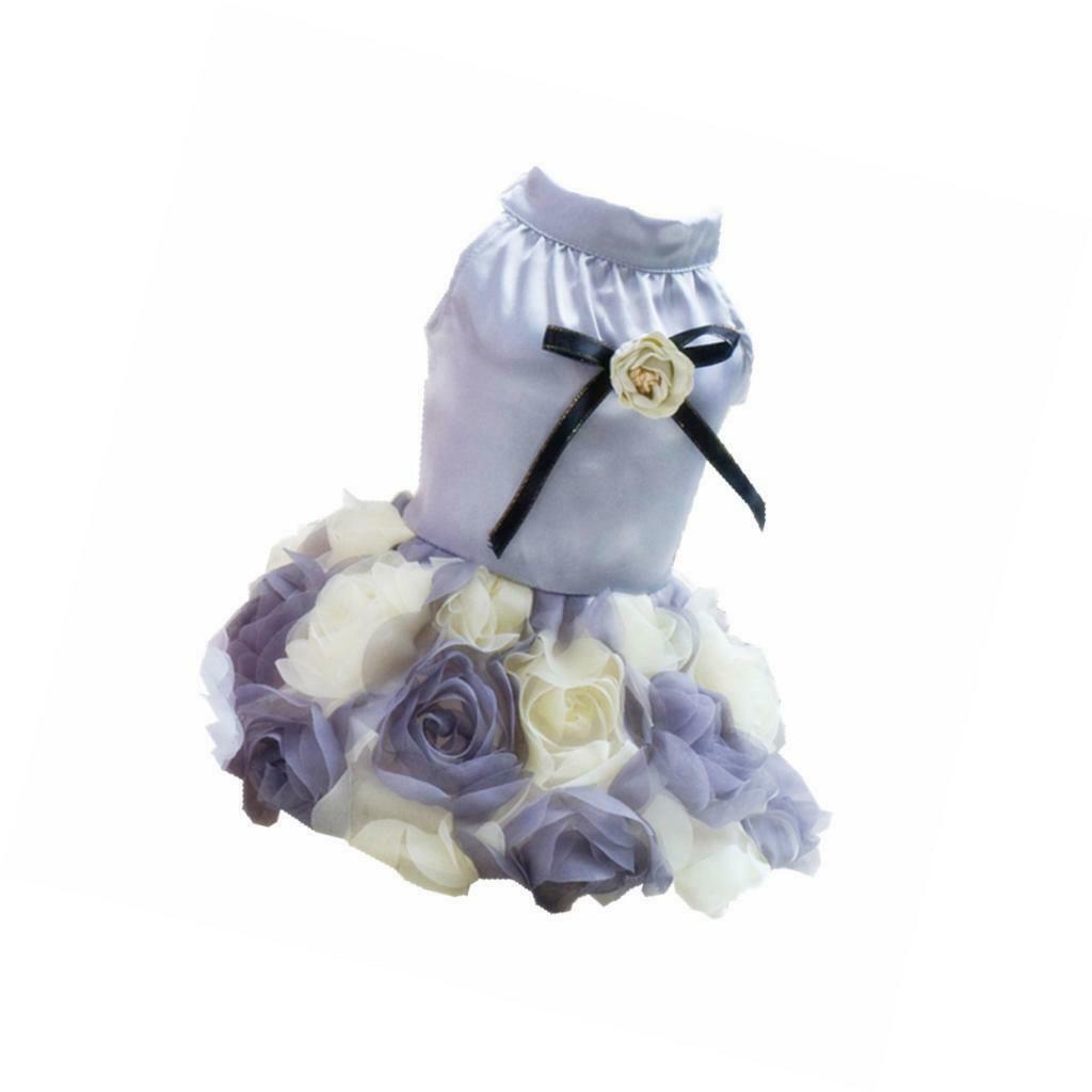 Cute Rose Design Pet Dog Cat Fancy Dress Party Festival Costume Apparel S