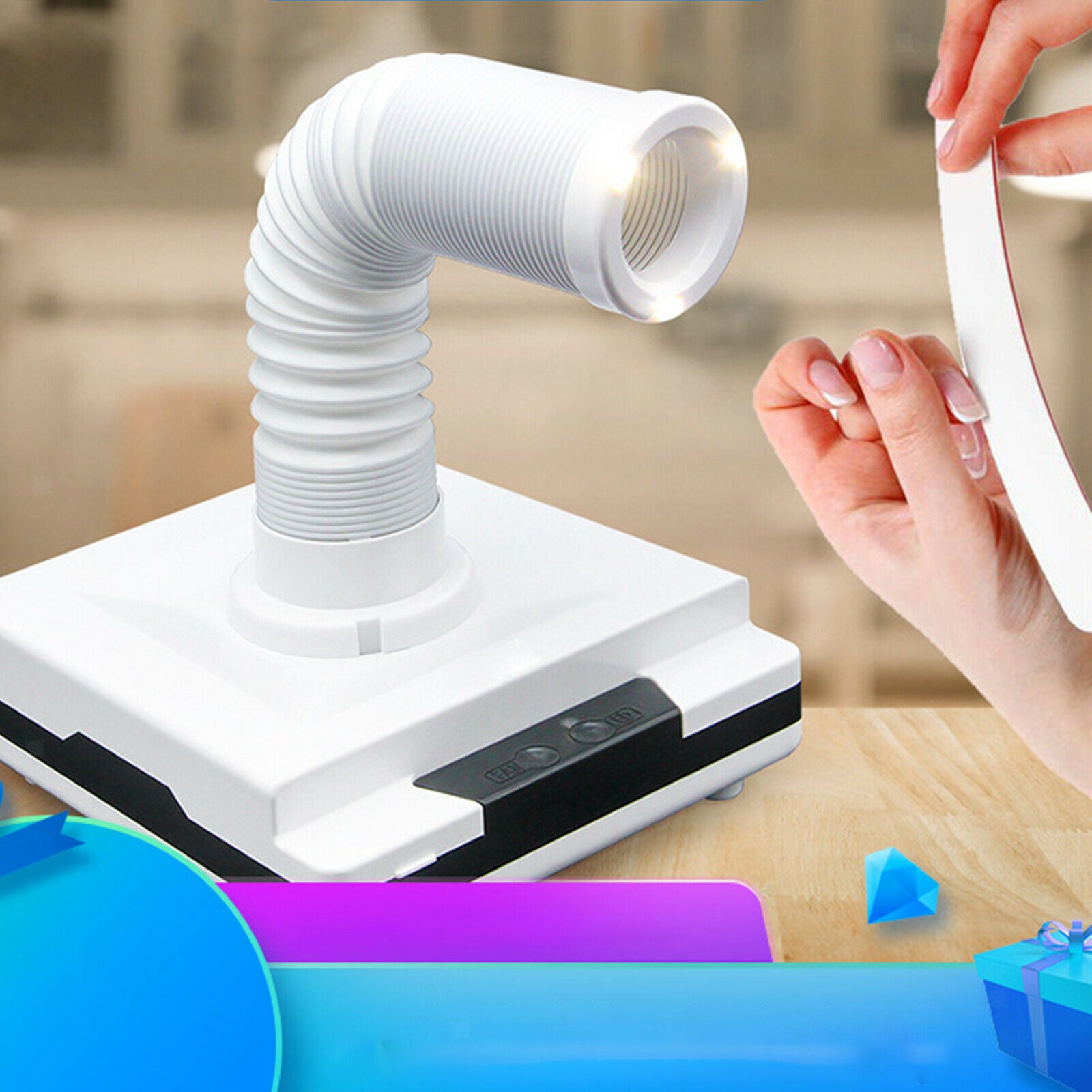 Nail Dust Collector Fingernail Art for Poly Nail Nail Drills Salon Accs