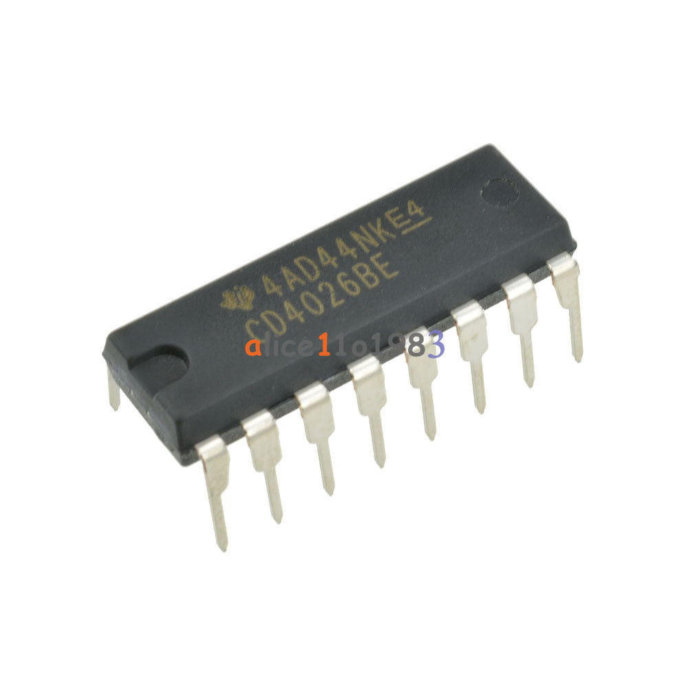 10pcs CD4026 CD4026BE 4026 IC CMOS Counters Decade/Divider DIP-16
