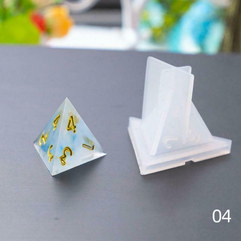 Dice Fillet Square Triangle Dice Mold Dice Digital Game Silicone Mould new