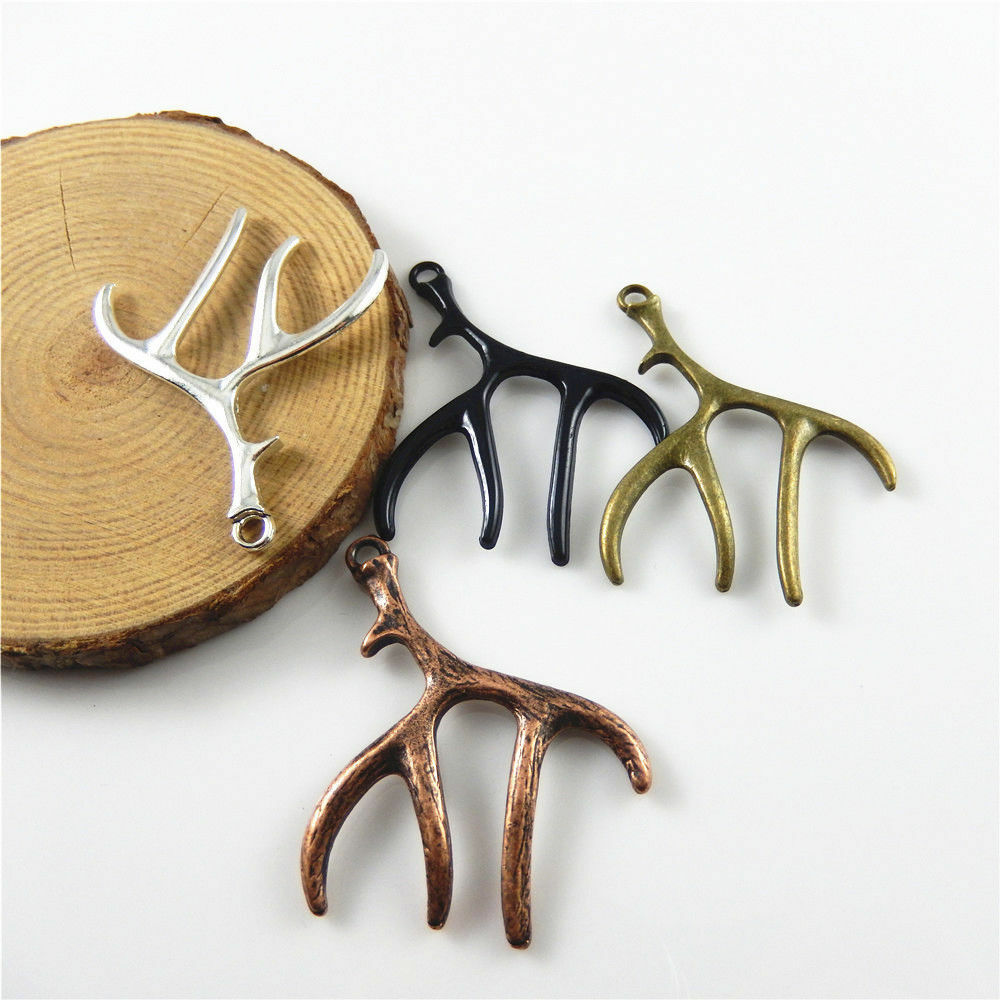 12pcs/lot Wholesale Mixed Lot Antlers Shaped Alloy Charms Pendants Crafts 52610