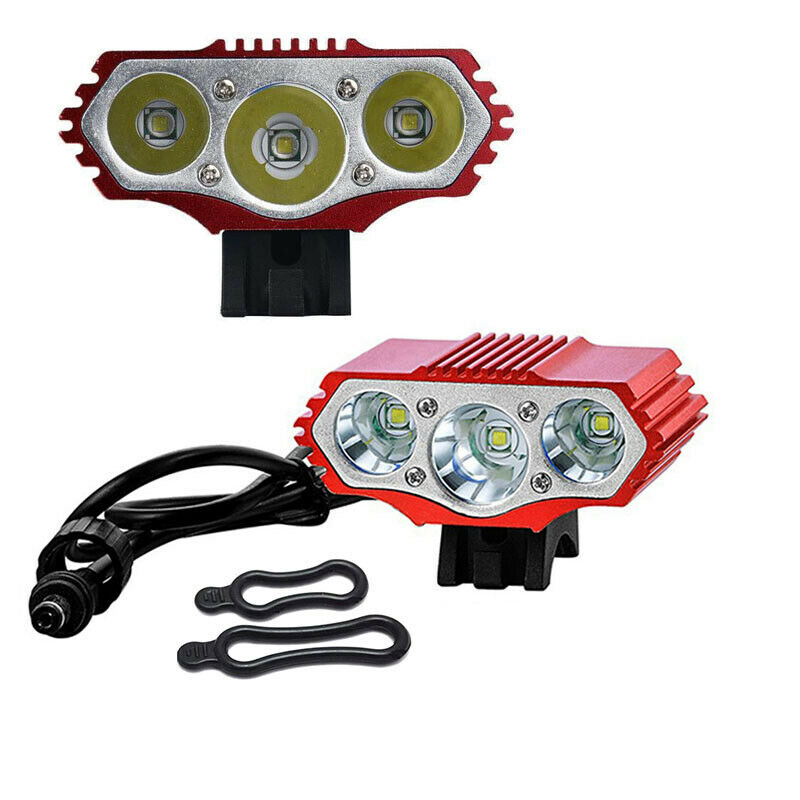 Red 3-12V 30W High Power Bike Lighting Headlamp 3T6 LED Bicycle Lamp Headlight