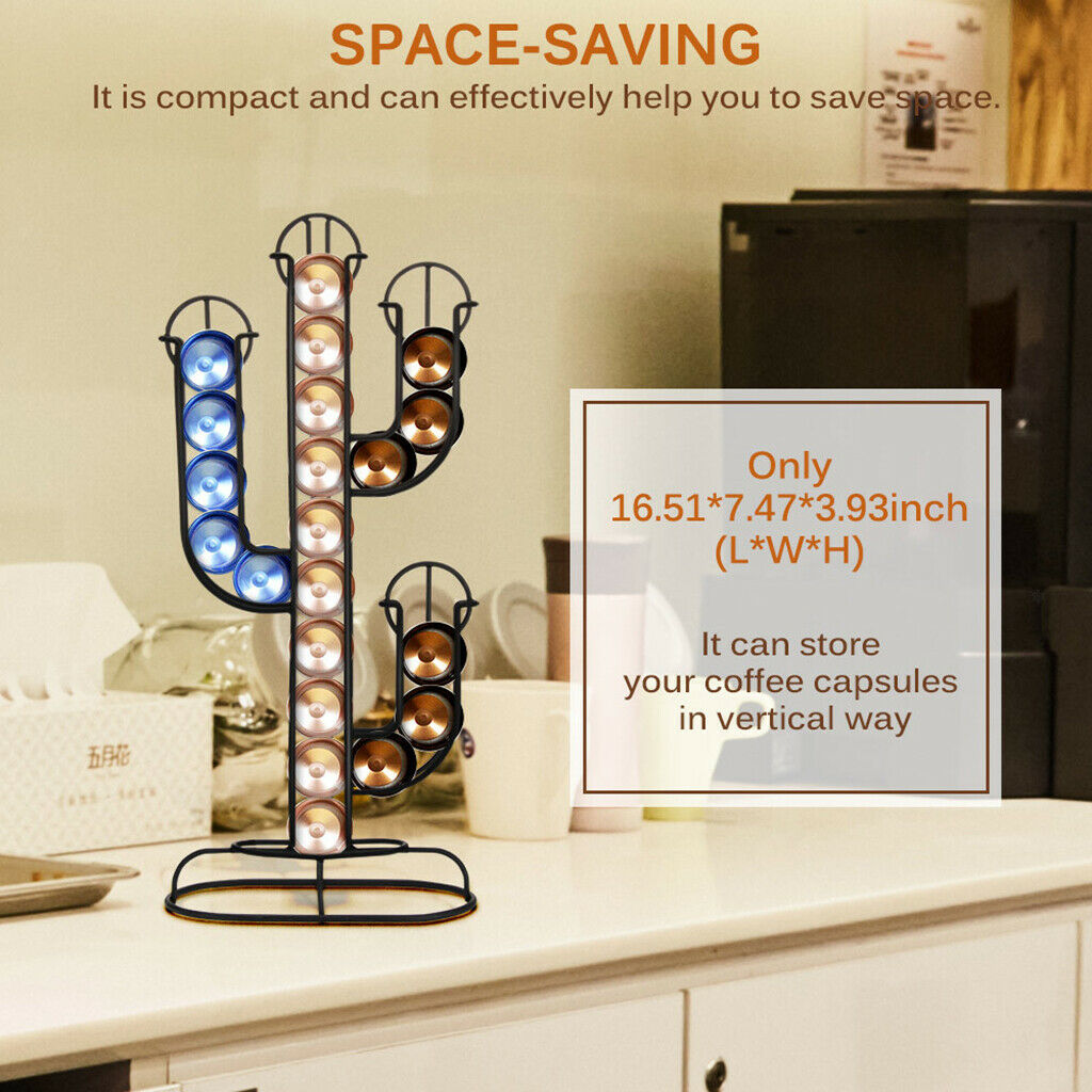 Coffee Pod Rack Metal Coffee Capsules Storage Holder Organizer Dispenser